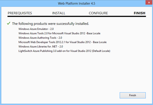 Windows Azure SDK installation