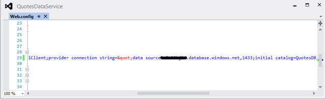 SQL Azure connection string