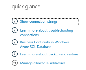 Azure DB management options