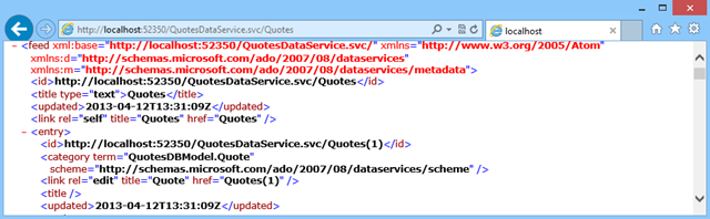 Published service queries